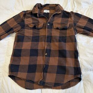 OLD NAVY BROWN FLANNEL